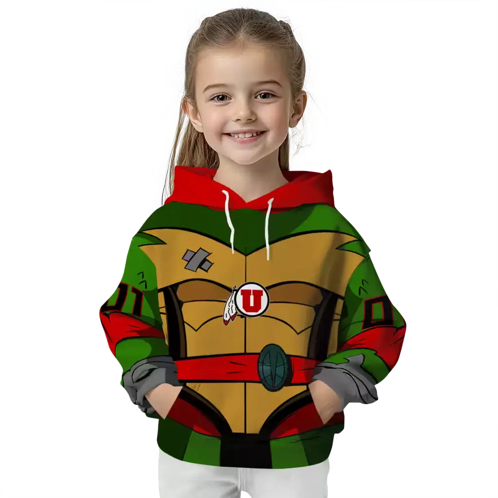 custom utah utes superhero armor red green hoodie top rated custom utah utes superhero armor red green hoodie top rated