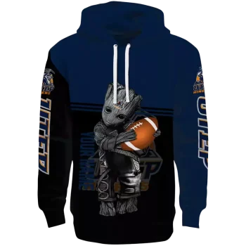 custom utep miners baby groot blue black hoodie best selling