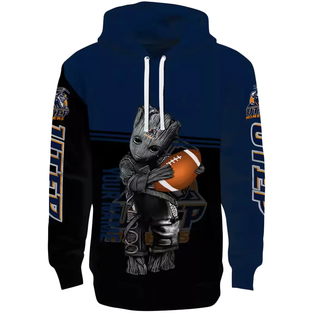 custom utep miners baby groot blue black hoodie best selling custom utep miners baby groot blue black hoodie best selling