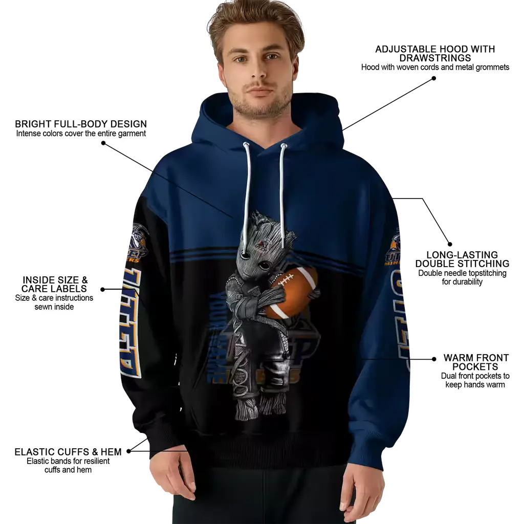 custom utep miners baby groot blue black hoodie latest model custom utep miners baby groot blue black hoodie latest model