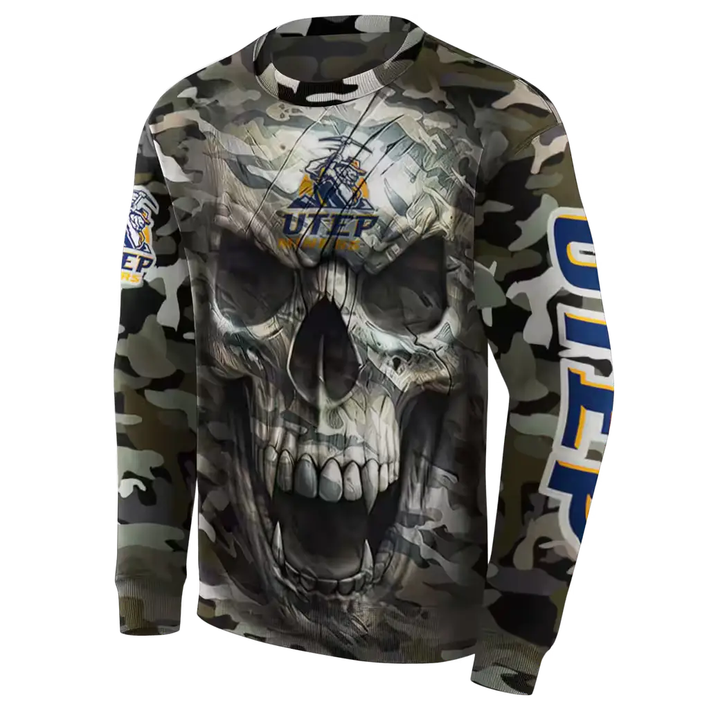 custom utep miners camo skull hoodie new arrival custom utep miners camo skull hoodie new arrival