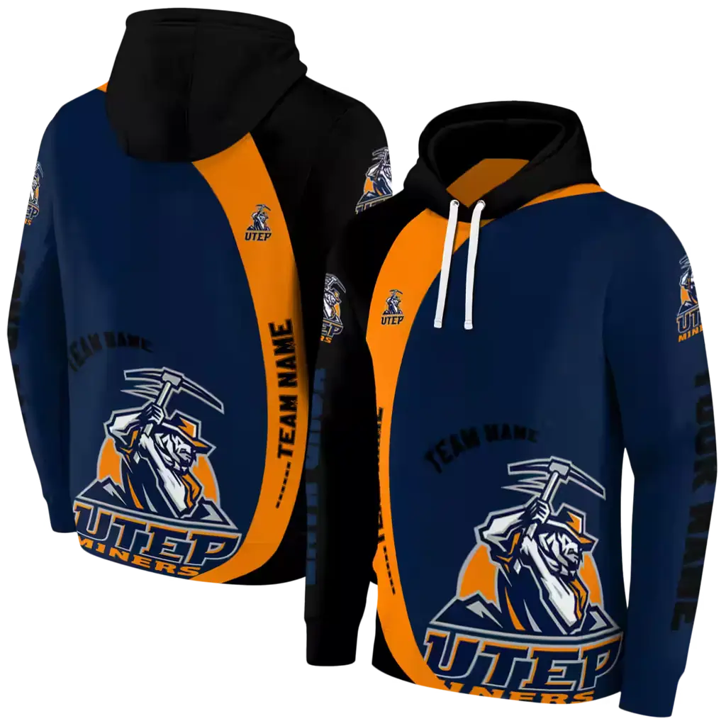 custom utep miners minimalist design blue black hoodie fashion forward custom utep miners minimalist design blue black hoodie fashion forward