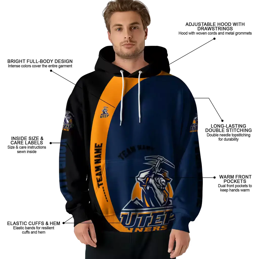 custom utep miners minimalist design blue black hoodie latest model custom utep miners minimalist design blue black hoodie latest model