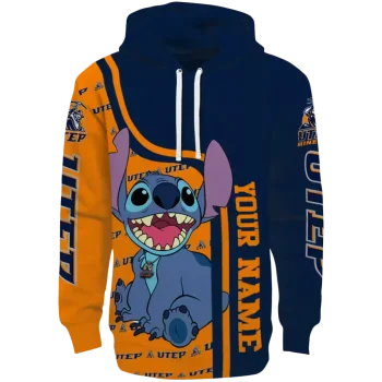 custom utep miners stitch blue hoodie best selling