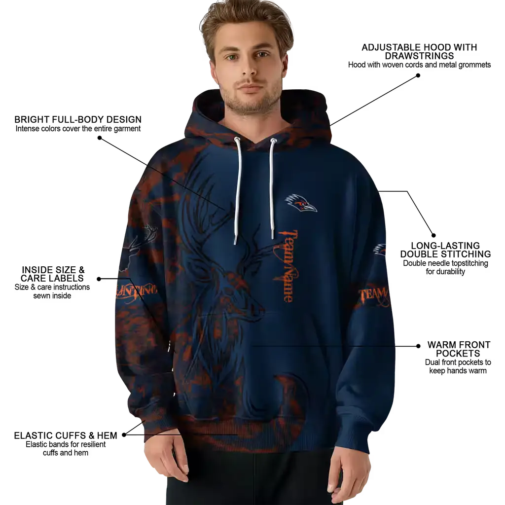 custom utsa roadrunners deer silhouette orange hoodie latest model custom utsa roadrunners deer silhouette orange hoodie latest model
