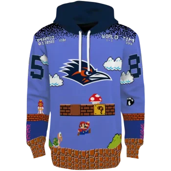 custom utsa roadrunners mario blue black hoodie best selling