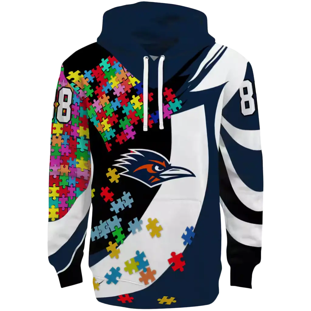 custom utsa roadrunners puzzle pieces orange hoodie best selling custom utsa roadrunners puzzle pieces orange hoodie best selling