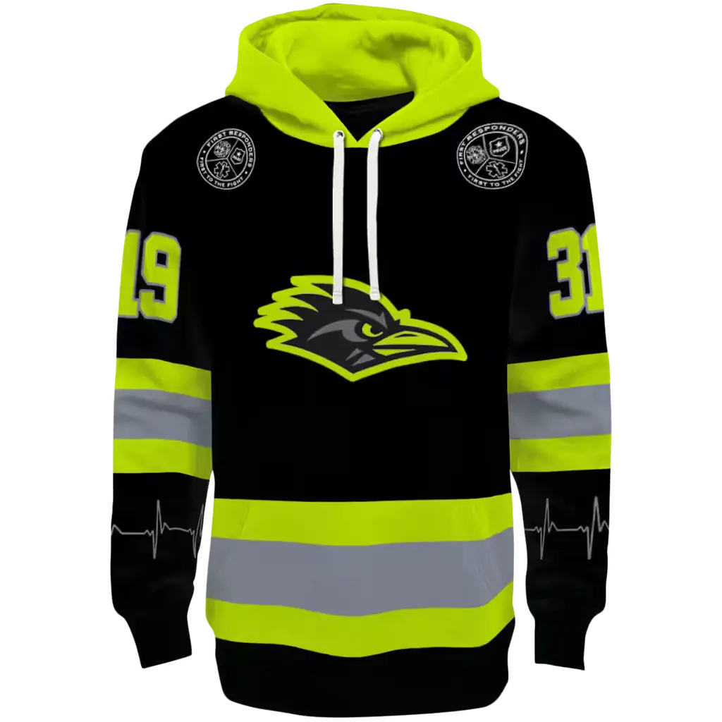 custom utsa roadrunners safety motif black neon green hoodie best selling custom utsa roadrunners safety motif black neon green hoodie best selling