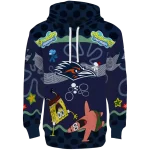 custom utsa roadrunners spongebob patrick star orange navy hoodie best selling