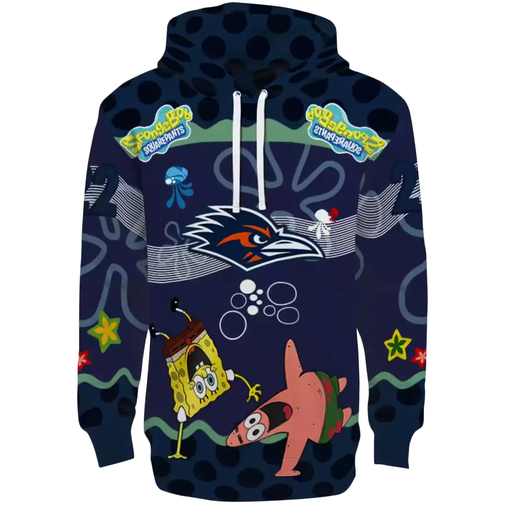 custom utsa roadrunners spongebob patrick star orange navy hoodie best selling custom utsa roadrunners spongebob patrick star orange navy hoodie best selling