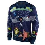 custom utsa roadrunners spongebob patrick star orange navy hoodie best selling