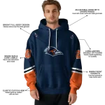 custom utsa roadrunners striped sleeves orange hoodie best selling