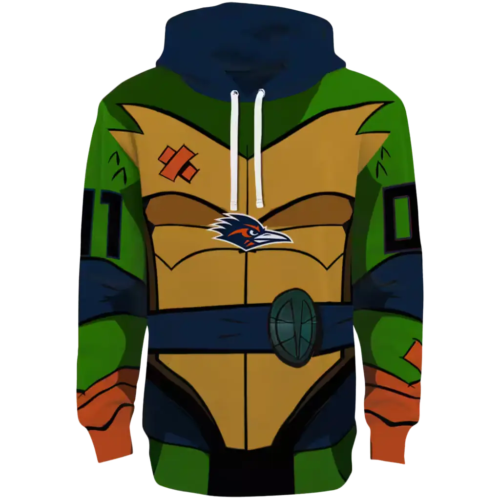custom utsa roadrunners superhero armor orange green hoodie best selling custom utsa roadrunners superhero armor orange green hoodie best selling