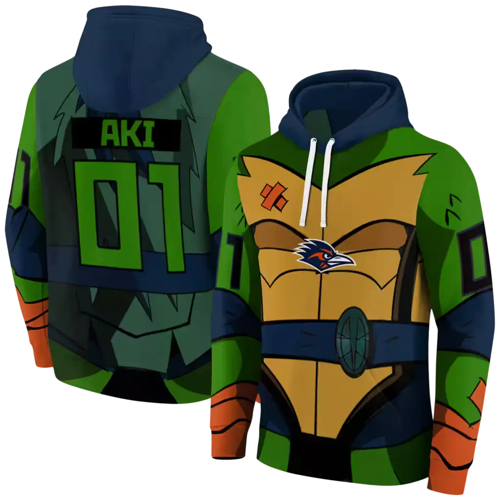 custom utsa roadrunners superhero armor orange green hoodie fashion forward custom utsa roadrunners superhero armor orange green hoodie fashion forward