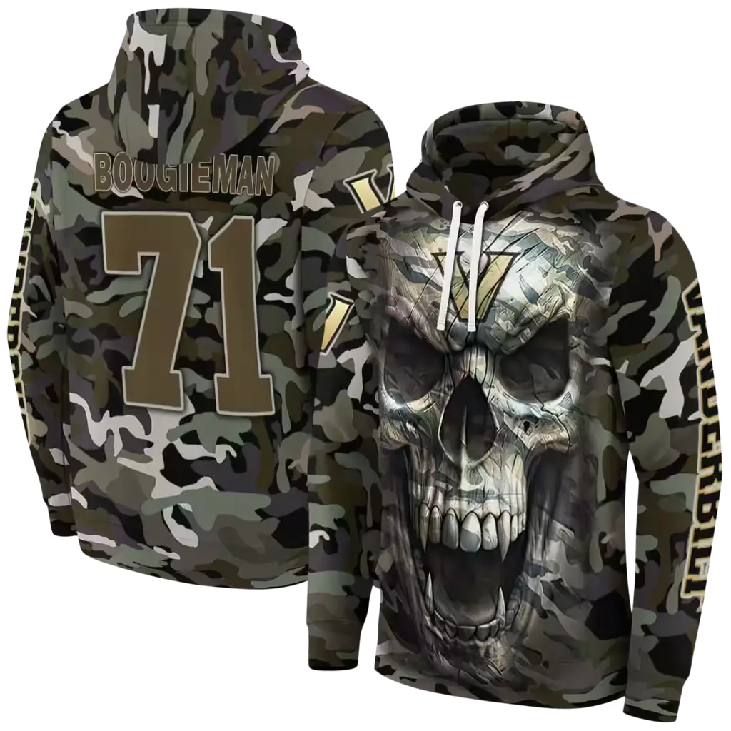 custom vanderbilt commodores camo skull hoodie fashion forward custom vanderbilt commodores camo skull hoodie fashion forward