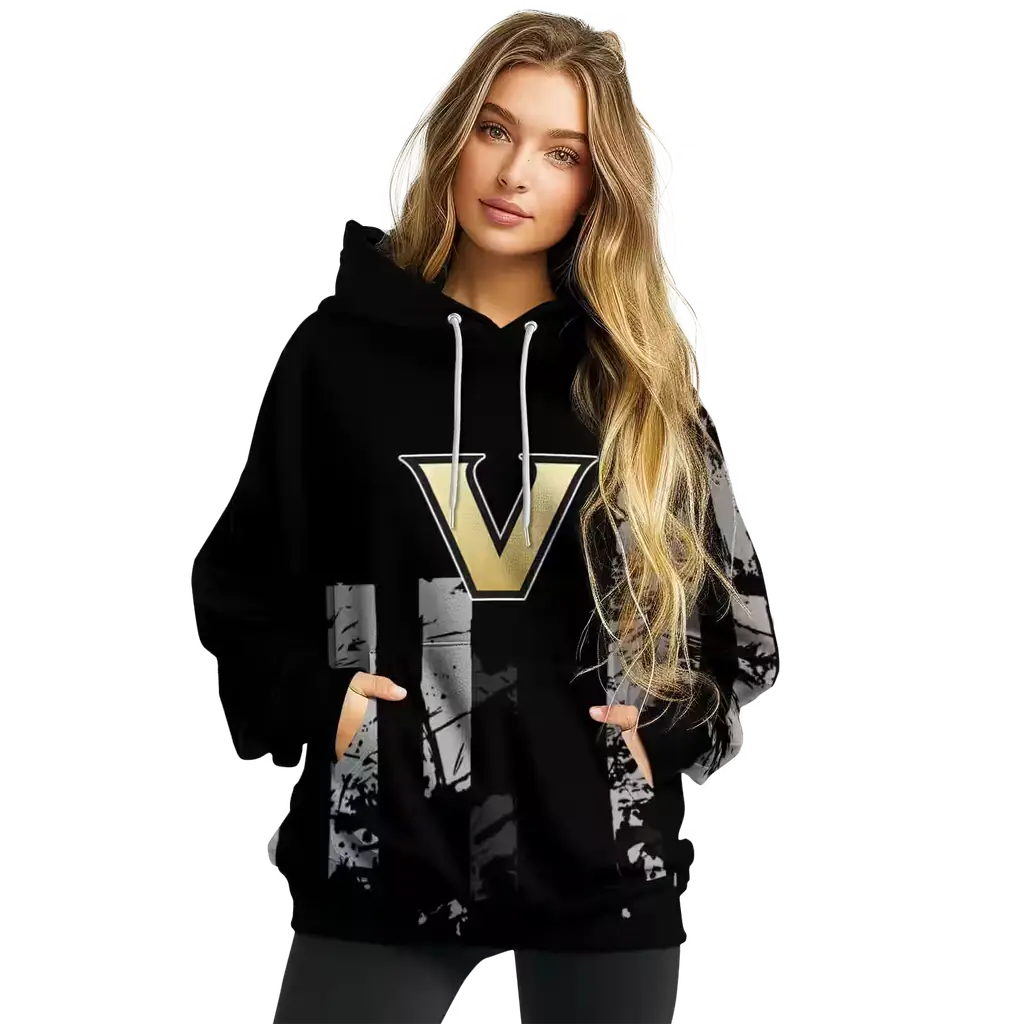 custom vanderbilt commodores distressed flag black hoodie high quality custom vanderbilt commodores distressed flag black hoodie high quality