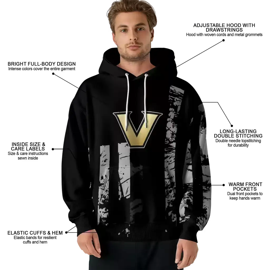 custom vanderbilt commodores distressed flag black hoodie latest model custom vanderbilt commodores distressed flag black hoodie latest model