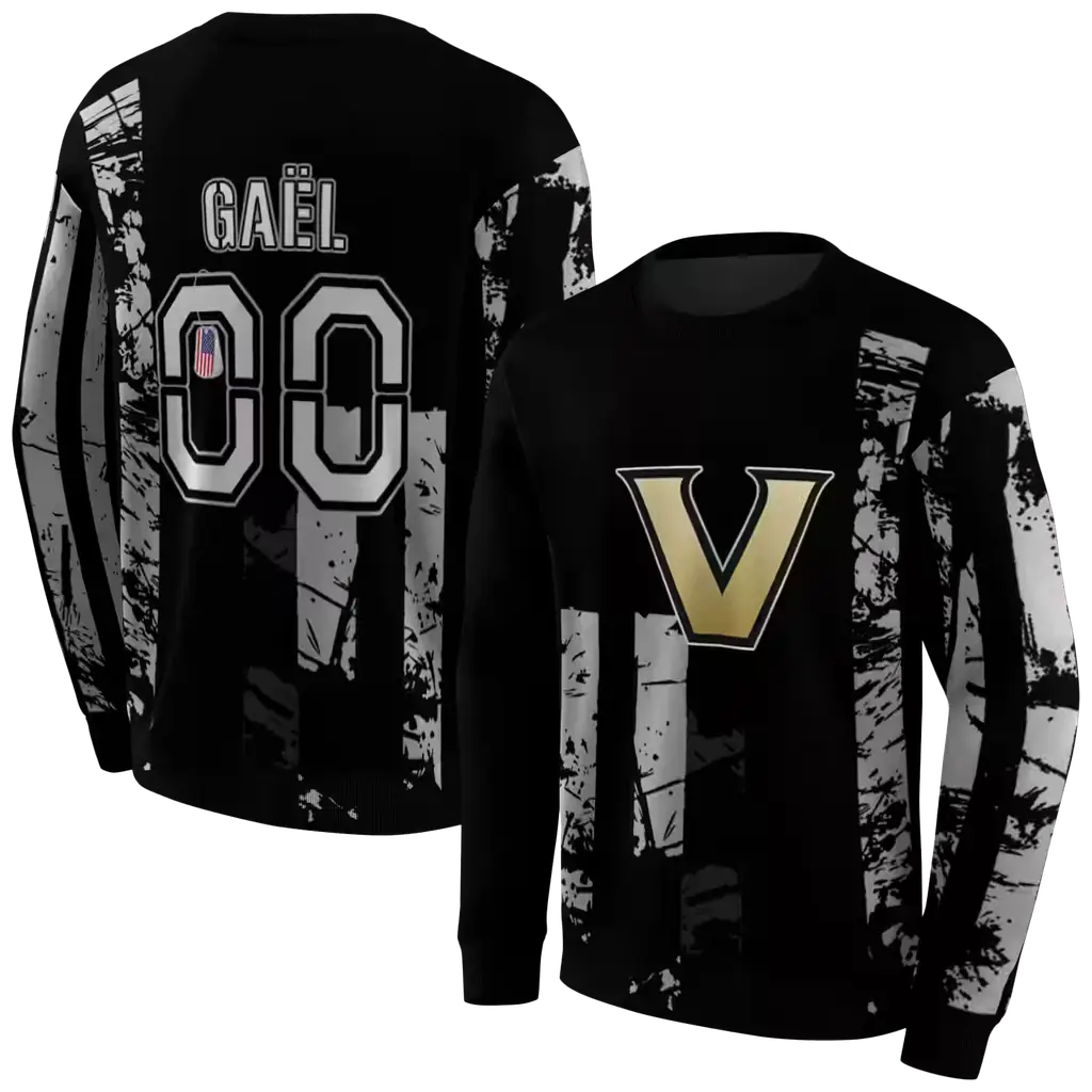custom vanderbilt commodores distressed flag black hoodie premium grade custom vanderbilt commodores distressed flag black hoodie premium grade