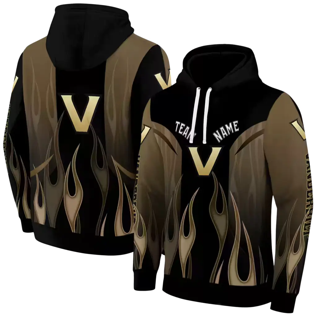 custom vanderbilt commodores flame design black hoodie fashion forward custom vanderbilt commodores flame design black hoodie fashion forward