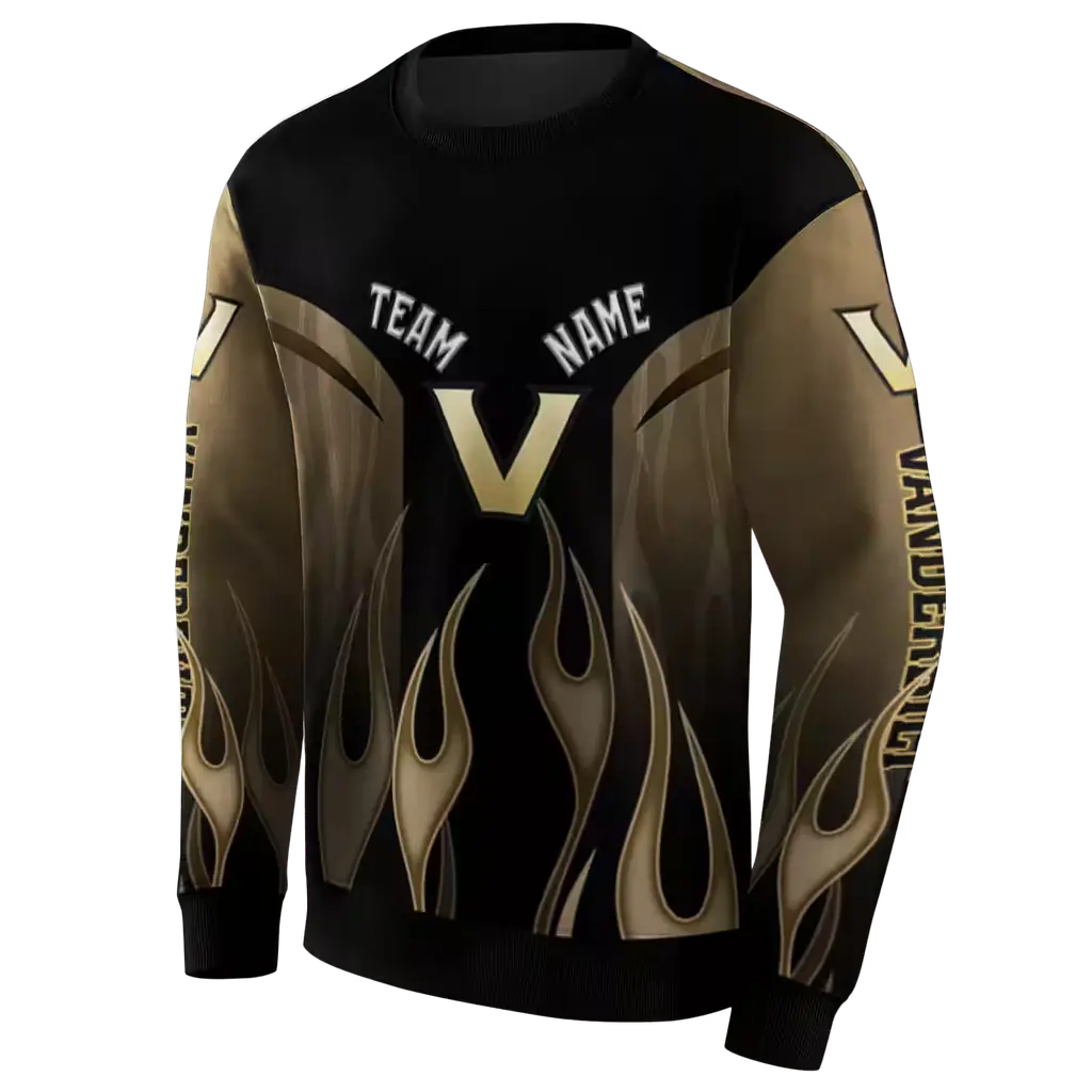 custom vanderbilt commodores flame design black hoodie new arrival custom vanderbilt commodores flame design black hoodie new arrival