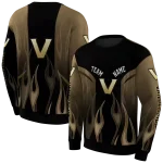 custom vanderbilt commodores flame design black hoodie best selling