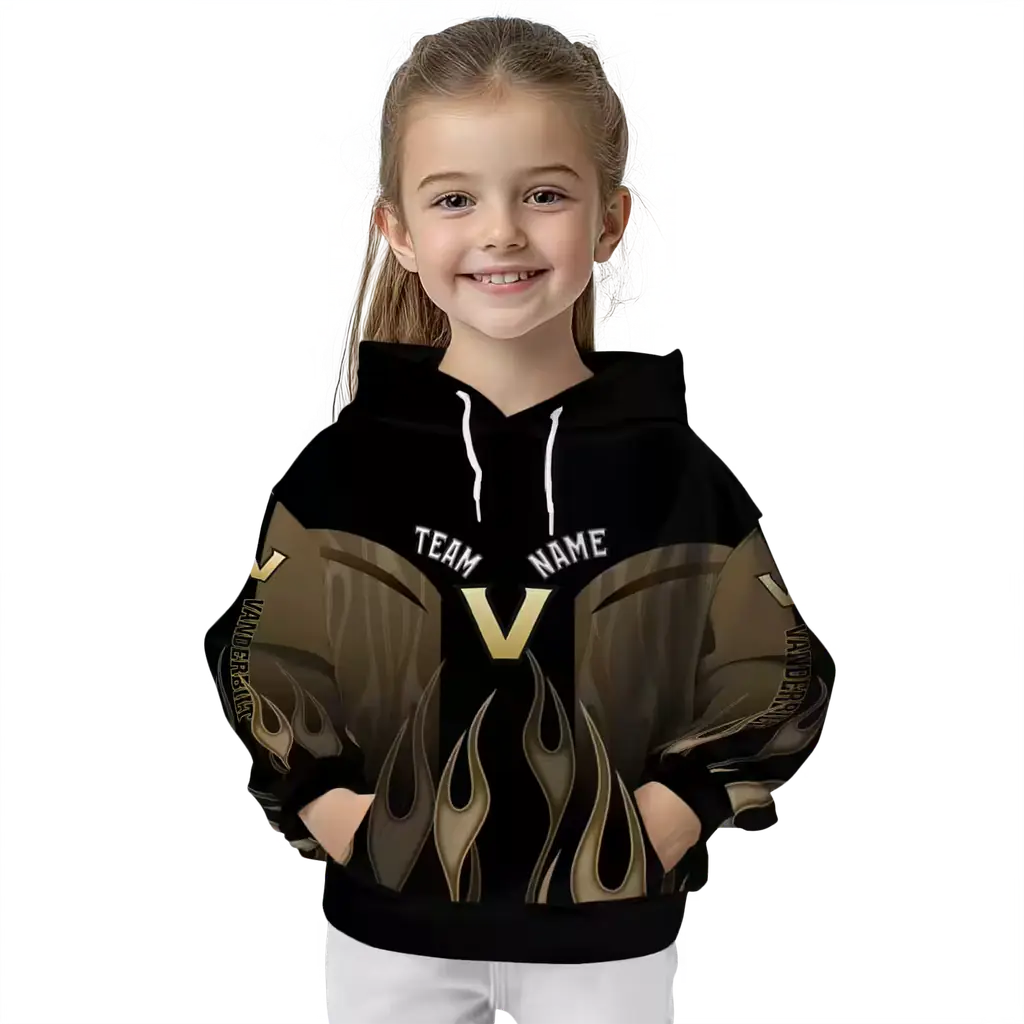 custom vanderbilt commodores flame design black hoodie top rated custom vanderbilt commodores flame design black hoodie top rated