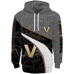 custom vanderbilt commodores hexagonal mesh black gray hoodie best selling