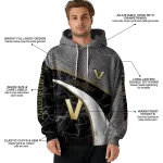 custom vanderbilt commodores hexagonal mesh black gray hoodie best selling