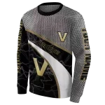 custom vanderbilt commodores hexagonal mesh black gray hoodie best selling