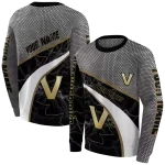 custom vanderbilt commodores hexagonal mesh black gray hoodie best selling