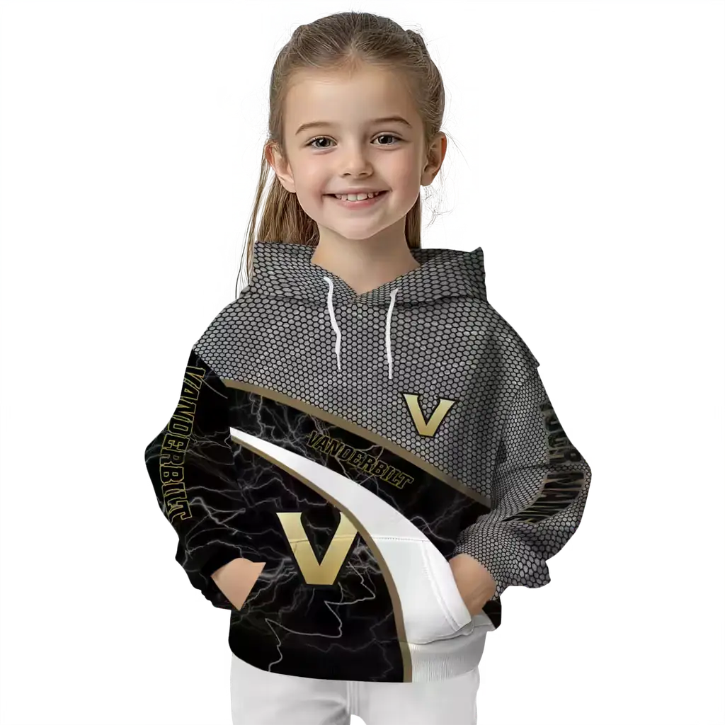custom vanderbilt commodores hexagonal mesh black gray hoodie top rated custom vanderbilt commodores hexagonal mesh black gray hoodie top rated