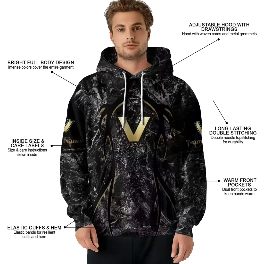 custom vanderbilt commodores hunting theme black hoodie latest model custom vanderbilt commodores hunting theme black hoodie latest model