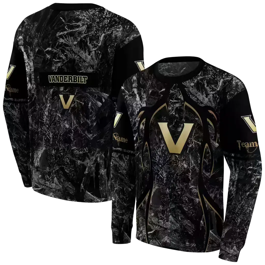 custom vanderbilt commodores hunting theme black hoodie premium grade custom vanderbilt commodores hunting theme black hoodie premium grade