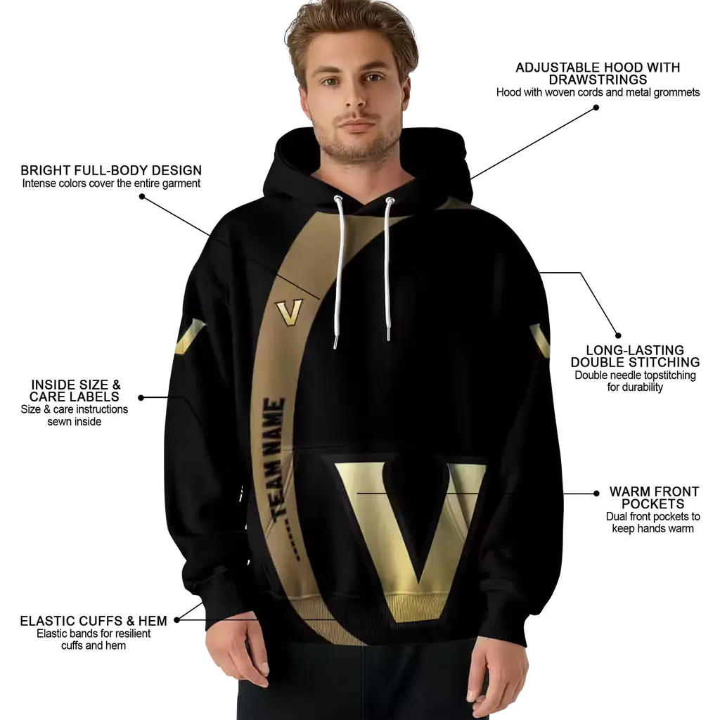 custom vanderbilt commodores minimalist design black hoodie latest model custom vanderbilt commodores minimalist design black hoodie latest model