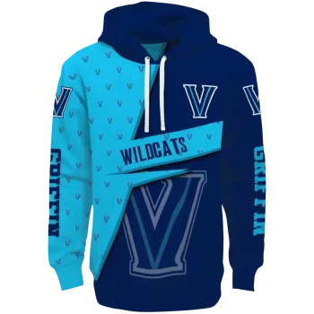 custom villanova wildcats abstract shape navy hoodie best selling