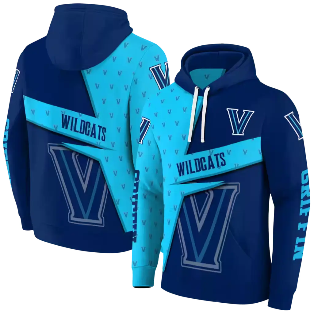 custom villanova wildcats abstract shape navy hoodie fashion forward custom villanova wildcats abstract shape navy hoodie fashion forward