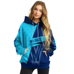 custom villanova wildcats abstract shape navy hoodie best selling