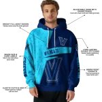 custom villanova wildcats abstract shape navy hoodie best selling