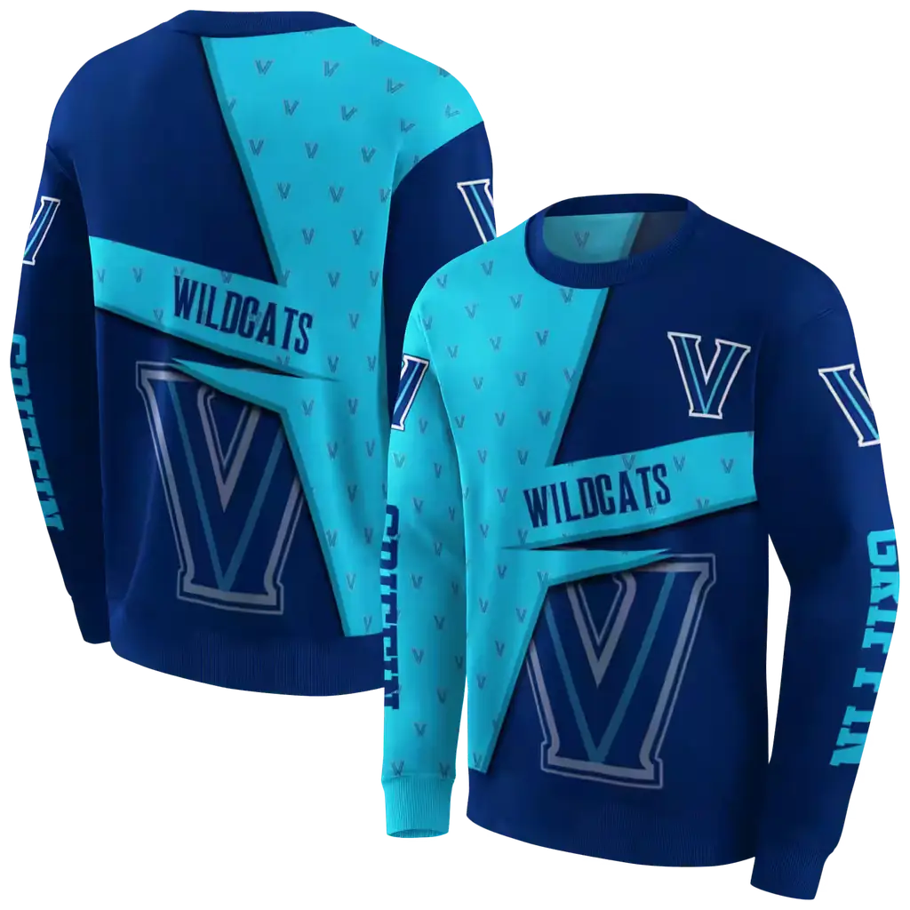custom villanova wildcats abstract shape navy hoodie premium grade custom villanova wildcats abstract shape navy hoodie premium grade