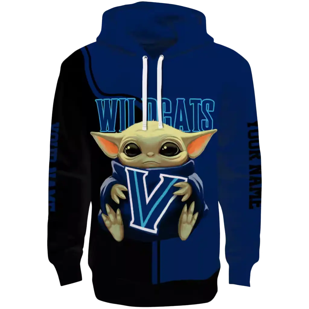 custom villanova wildcats baby yoda navy black hoodie best selling custom villanova wildcats baby yoda navy black hoodie best selling