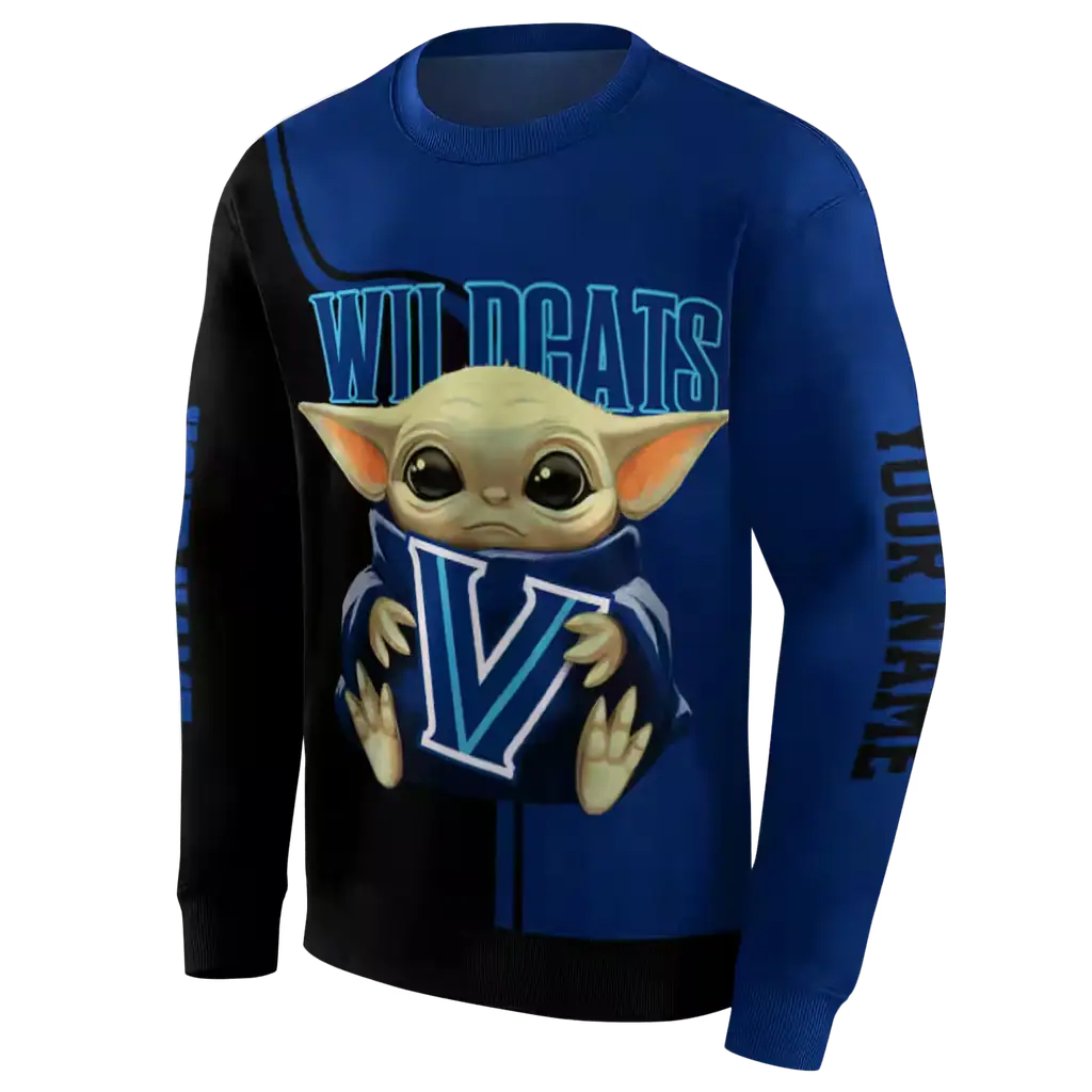 custom villanova wildcats baby yoda navy black hoodie new arrival custom villanova wildcats baby yoda navy black hoodie new arrival