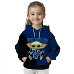 custom villanova wildcats baby yoda navy black hoodie best selling