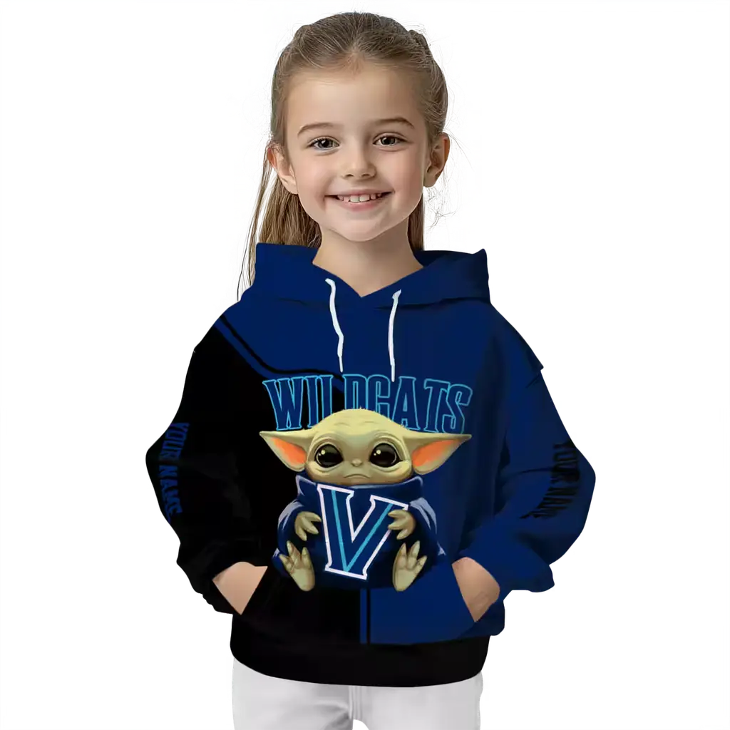 custom villanova wildcats baby yoda navy black hoodie top rated custom villanova wildcats baby yoda navy black hoodie top rated