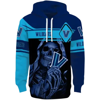 custom villanova wildcats grim reaper navy black hoodie best selling