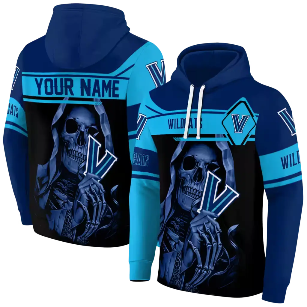 custom villanova wildcats grim reaper navy black hoodie fashion forward custom villanova wildcats grim reaper navy black hoodie fashion forward
