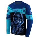 custom villanova wildcats grim reaper navy black hoodie best selling