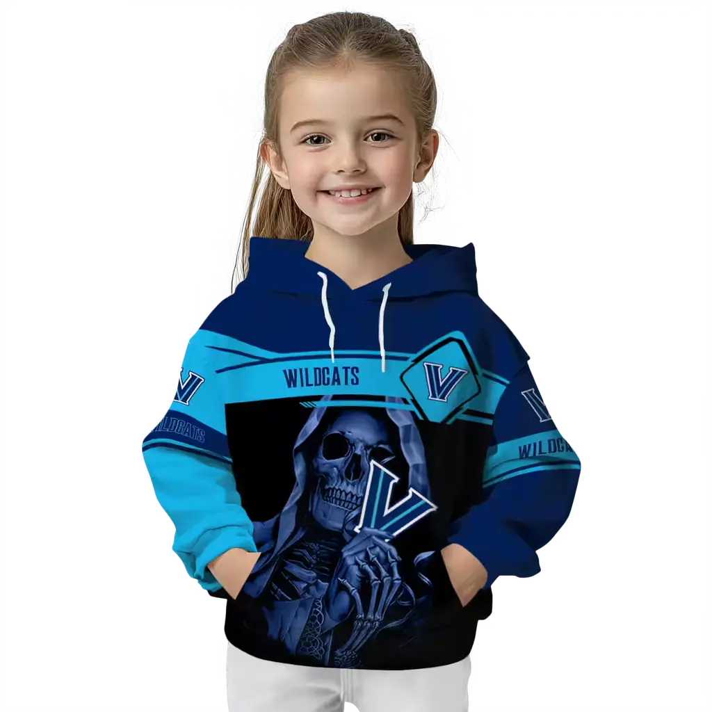 custom villanova wildcats grim reaper navy black hoodie top rated custom villanova wildcats grim reaper navy black hoodie top rated