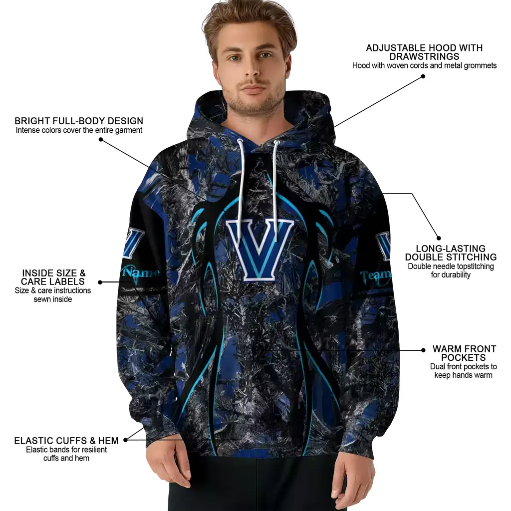 custom villanova wildcats hunting theme navy black hoodie latest model custom villanova wildcats hunting theme navy black hoodie latest model