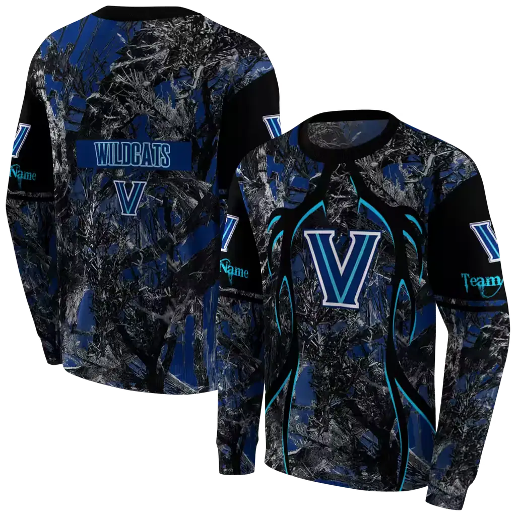 custom villanova wildcats hunting theme navy black hoodie premium grade custom villanova wildcats hunting theme navy black hoodie premium grade