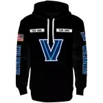 custom villanova wildcats punisher skull black hoodie best selling